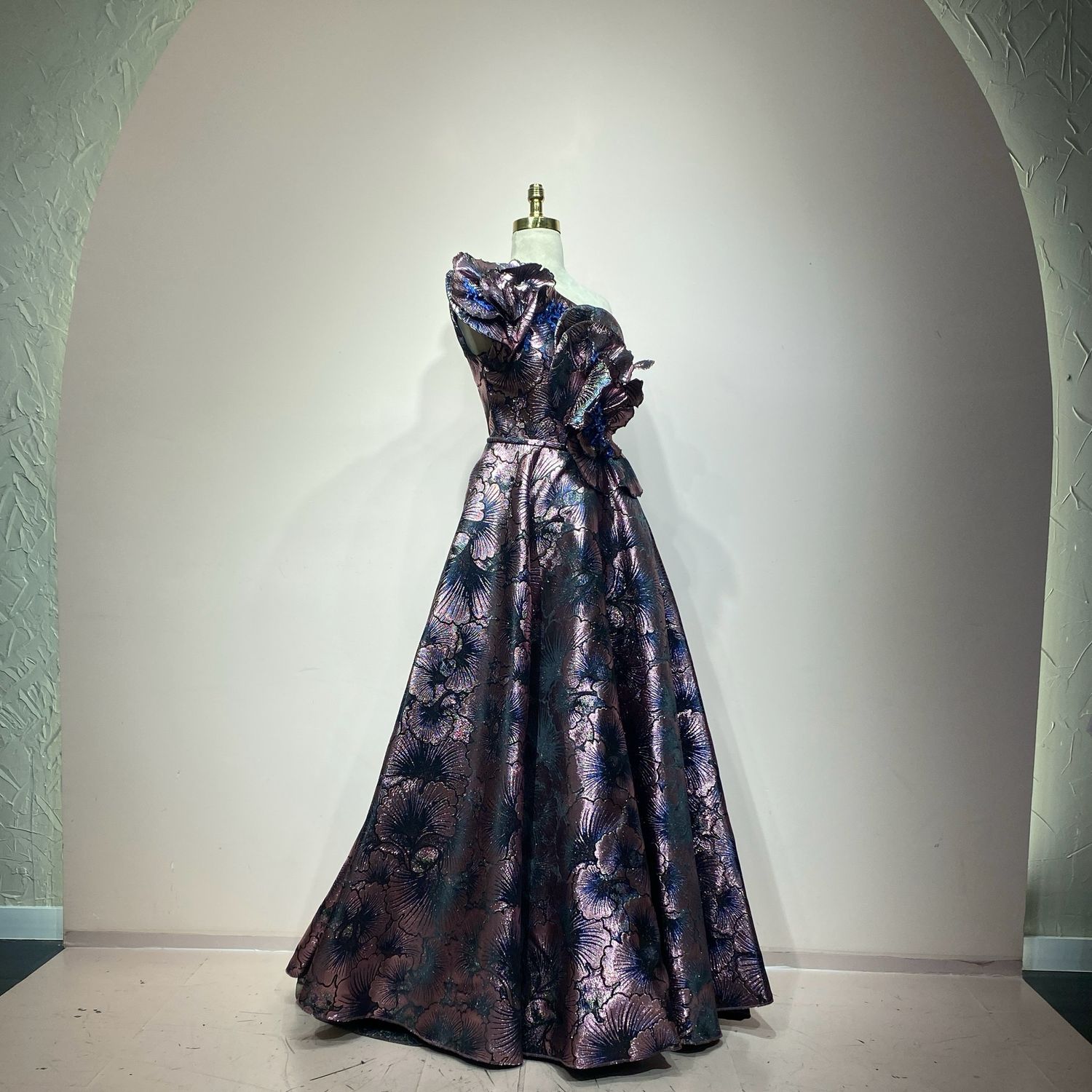 Vestido largo de estampado, talla 44 - L
