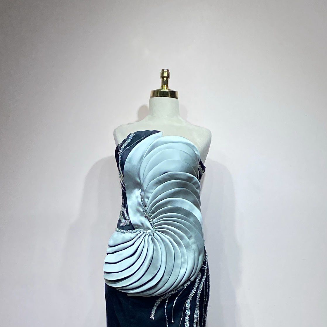 Vestido sirena negro talla 44/12