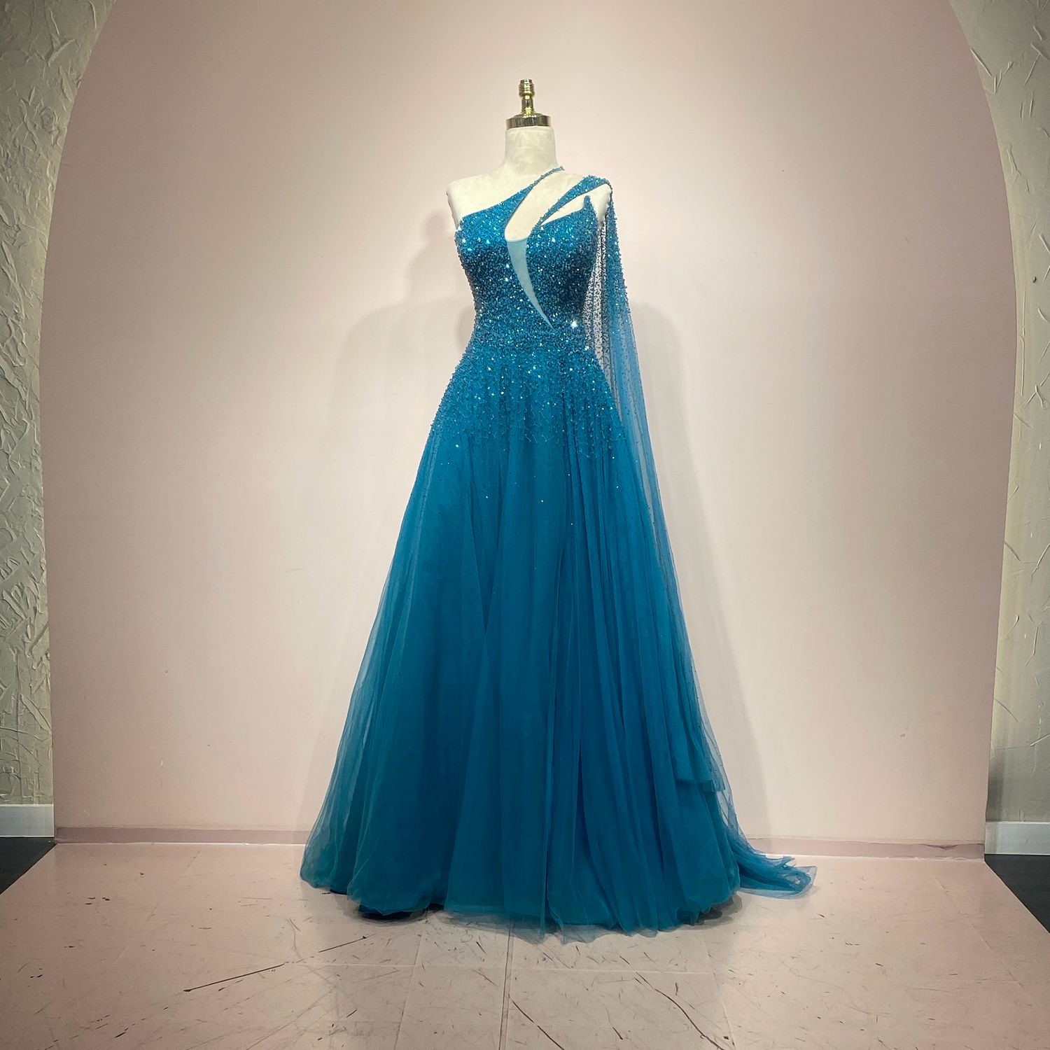 Vestido turquesa talla 14/46