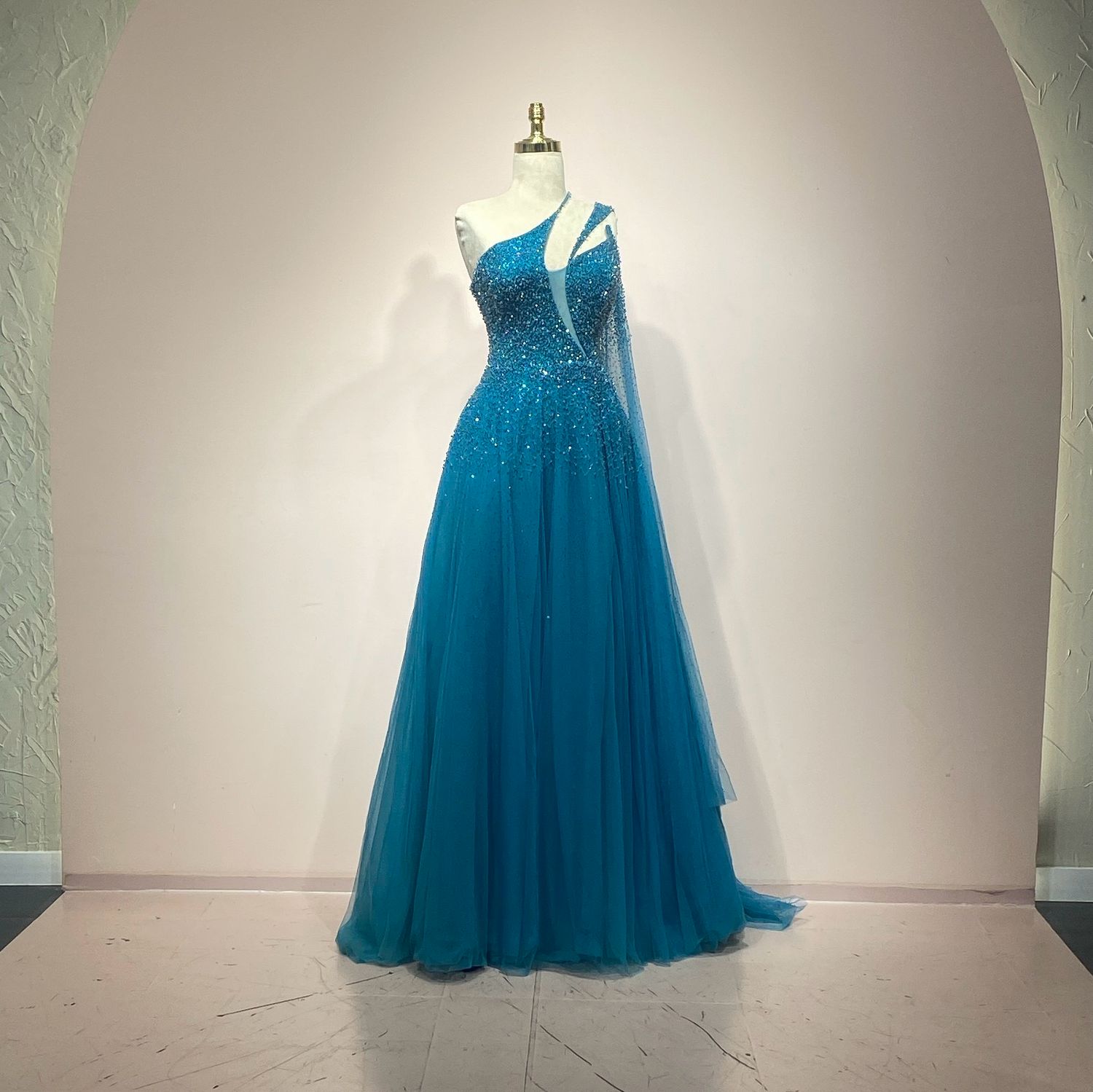 Vestido turquesa talla 14/46