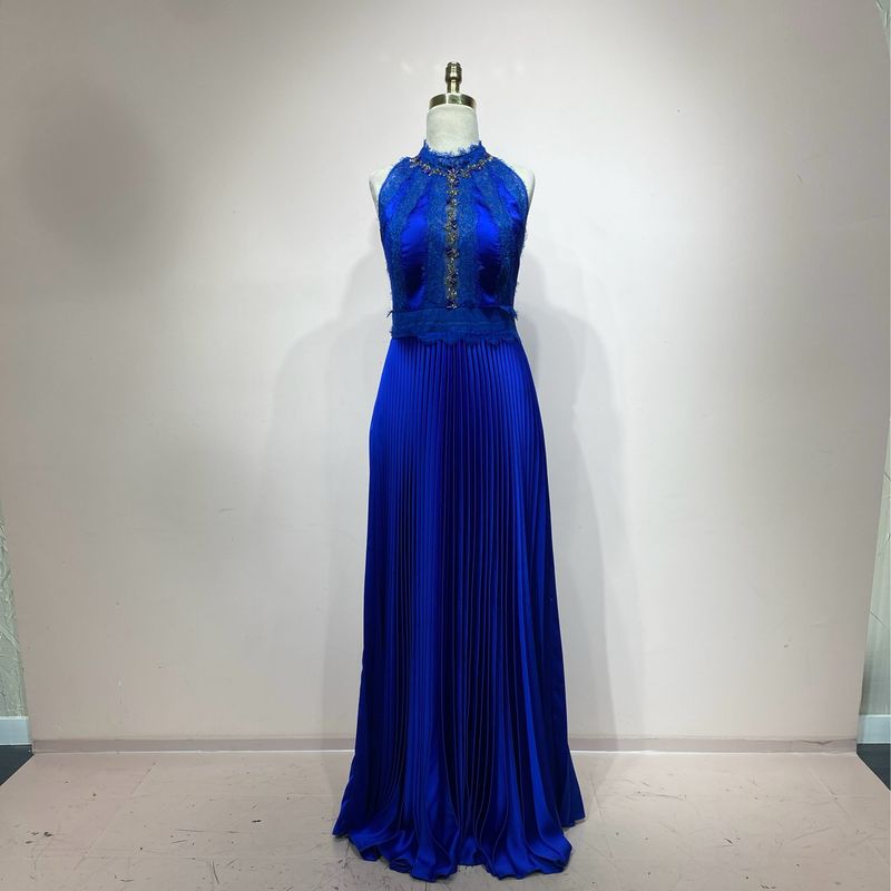 Vestido Largo,	Azul Royal	,Talla	42