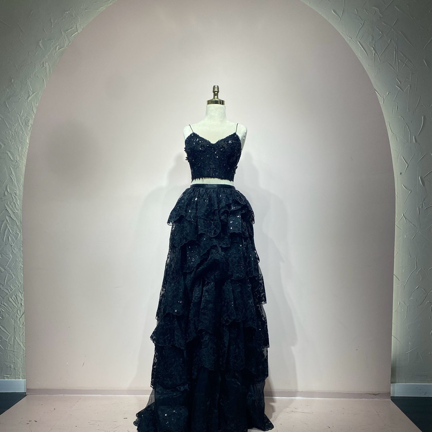 Vestido negro dos piezas talla 42/10