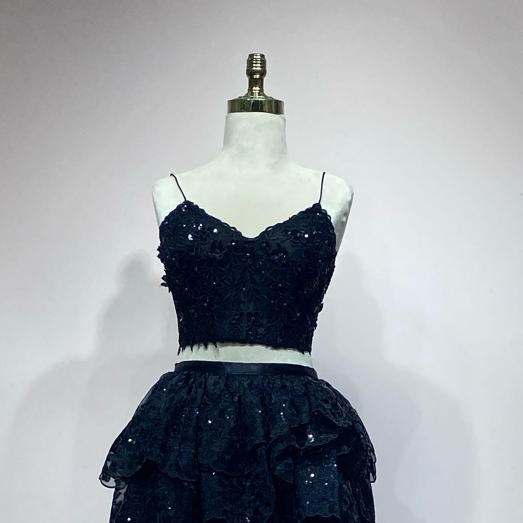 Vestido negro dos piezas talla 42/10