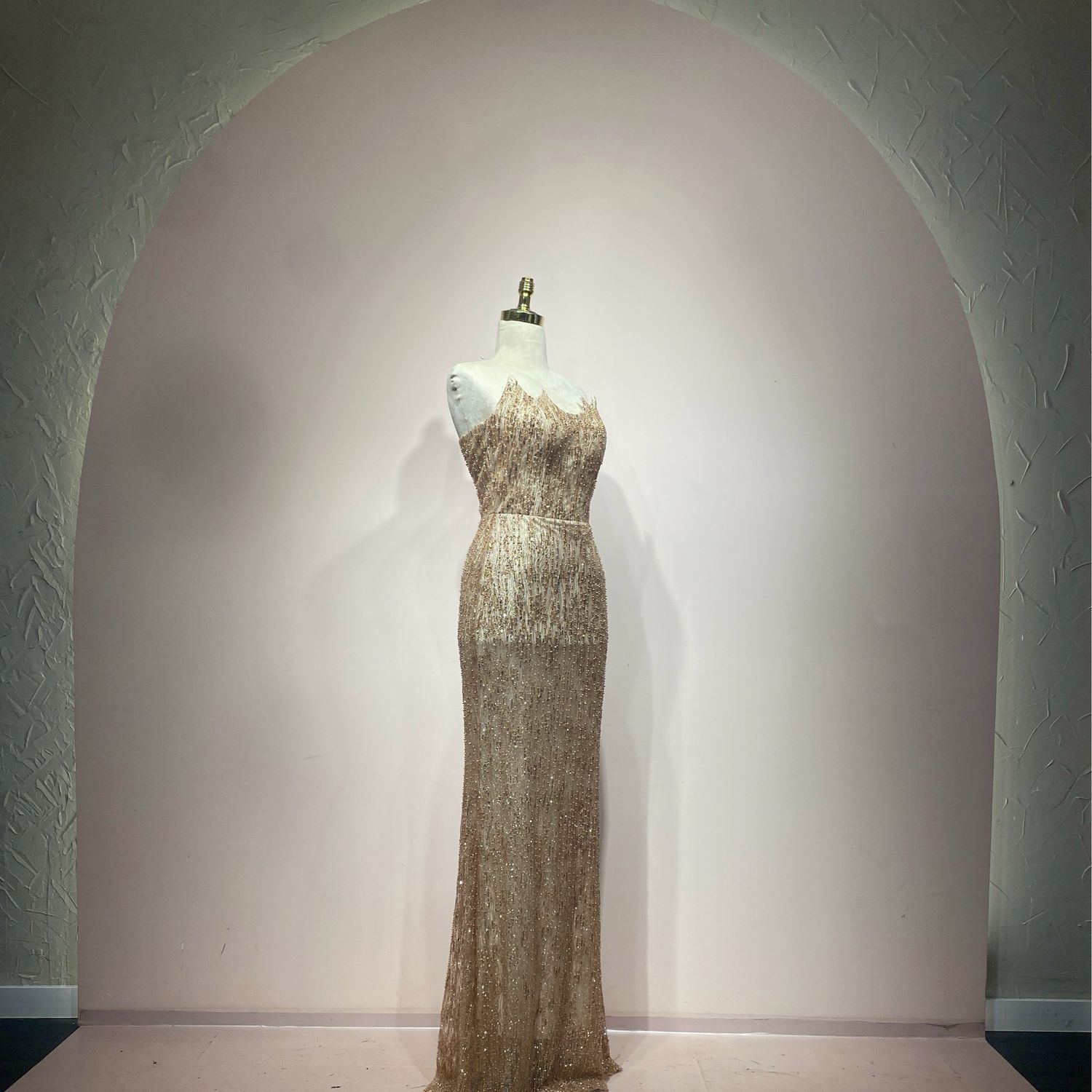 Vestido sirena rose gold talla 1