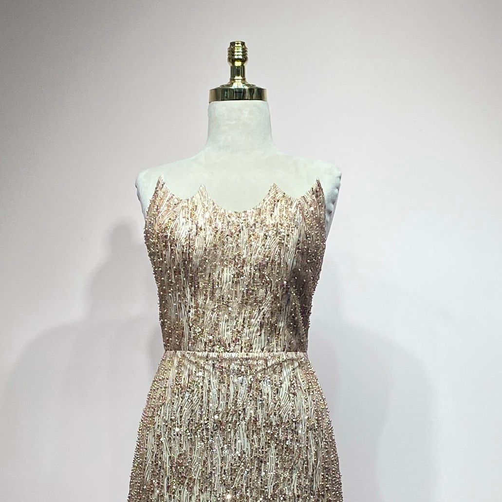 Vestido sirena rose gold talla 1
