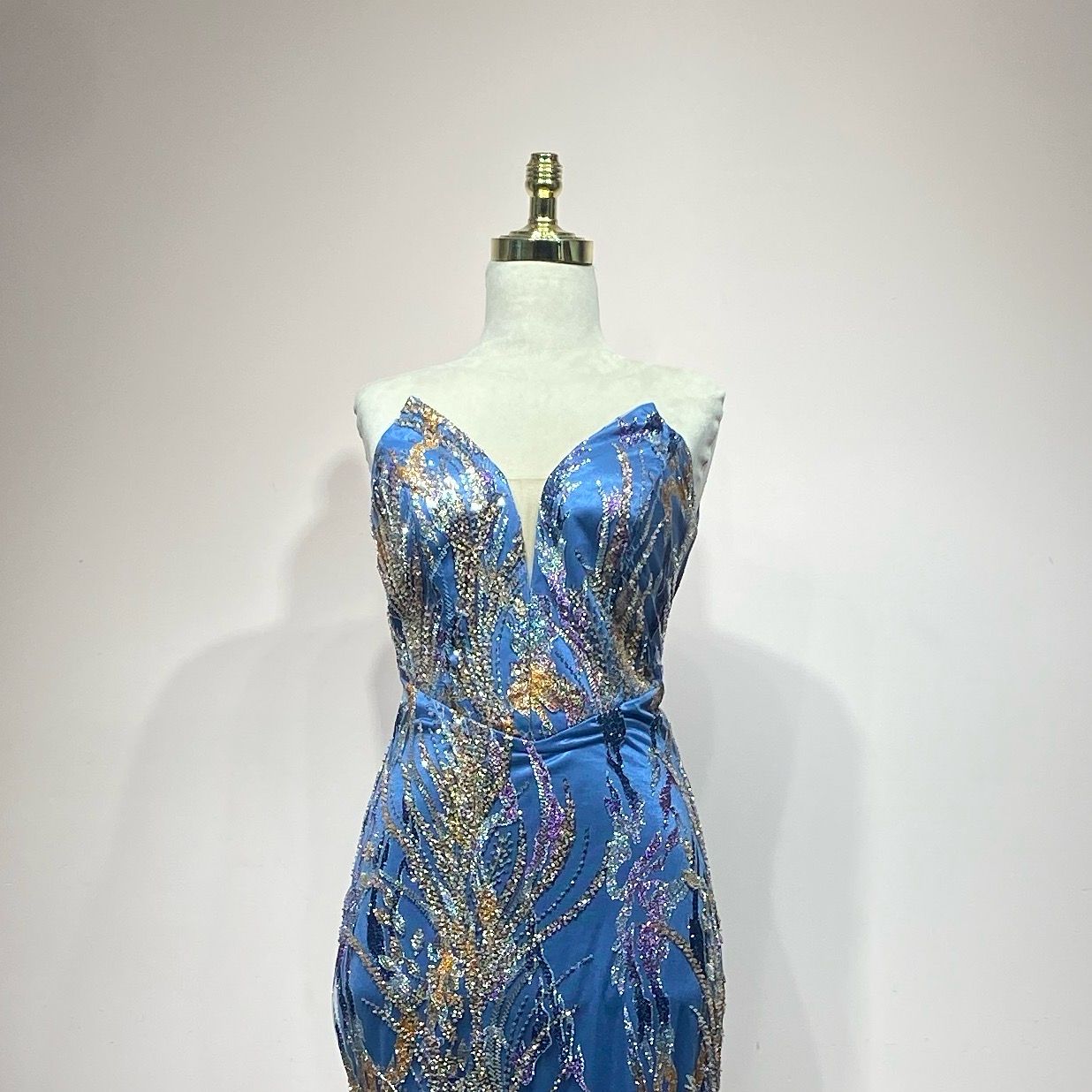 Vestido azul indigo sirena talla 3