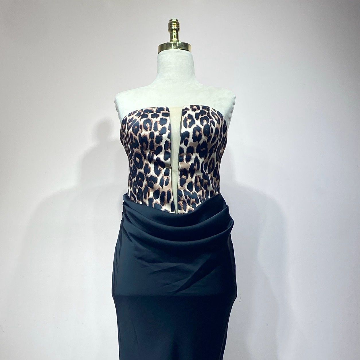 Vestido negro estampado talla 2
