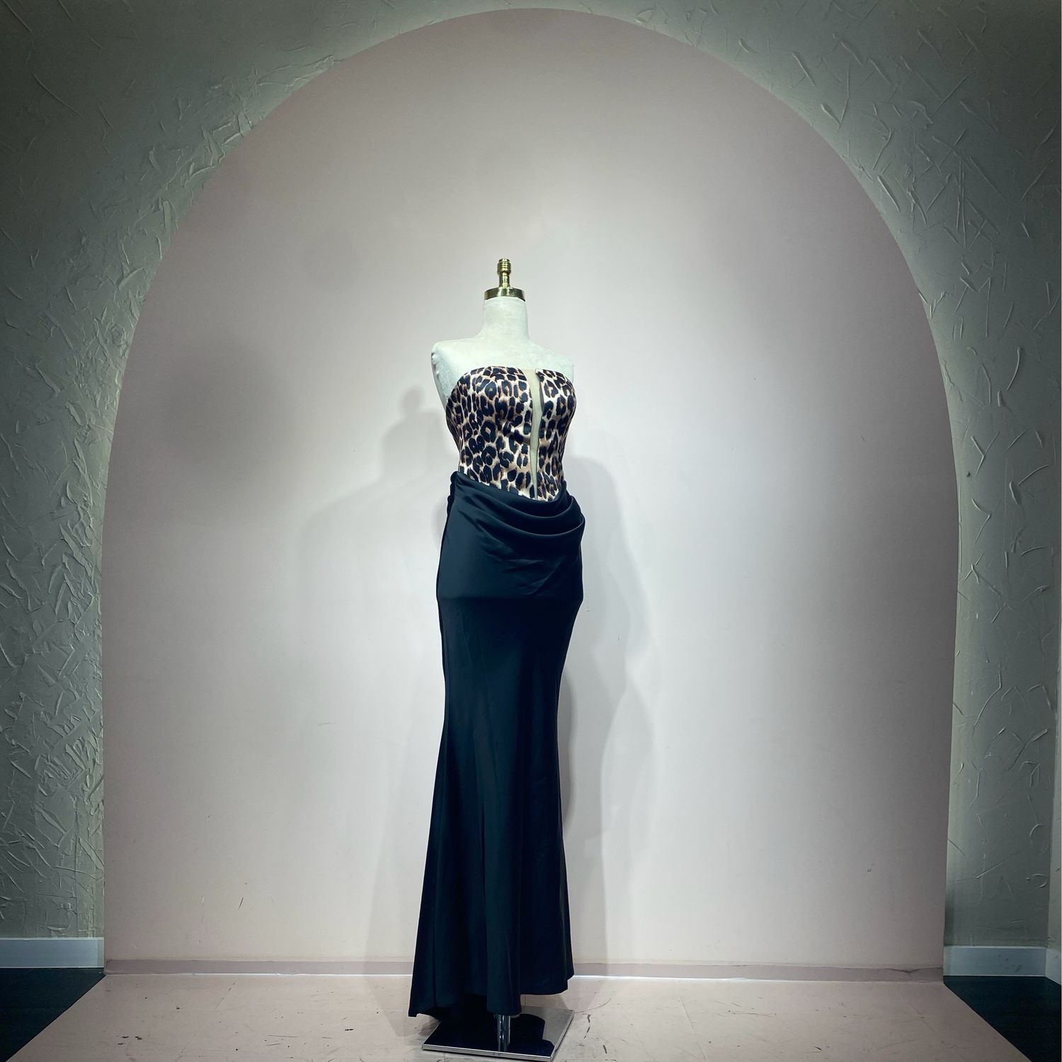 Vestido negro estampado talla 2