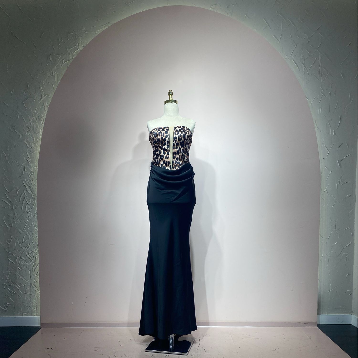 Vestido negro estampado talla 2