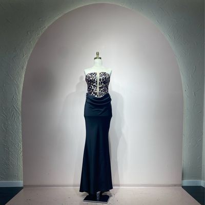 Vestido negro estampado talla 2