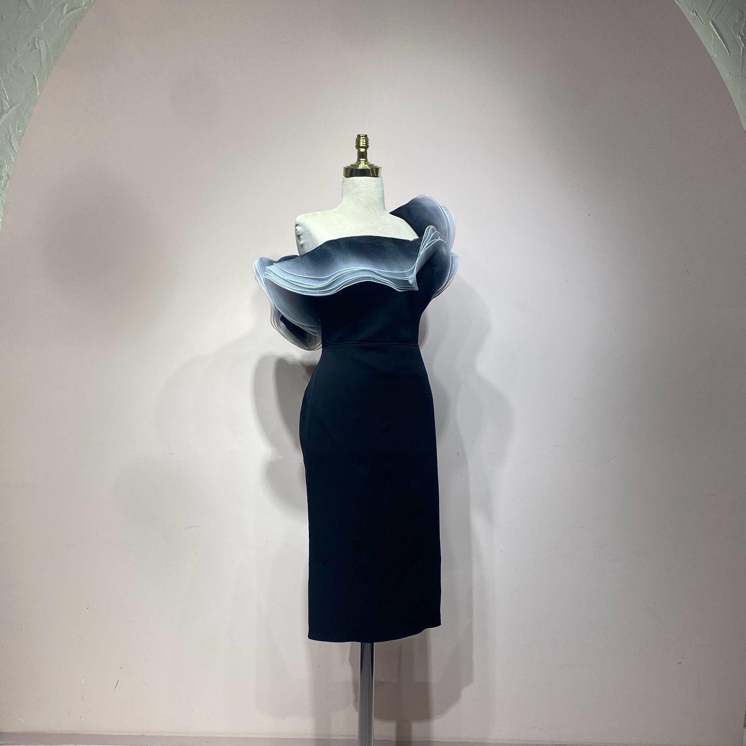 Vestido negro corto talla 46/48
