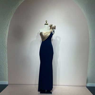 Vestido azul con rose Gold talla 1/2/3