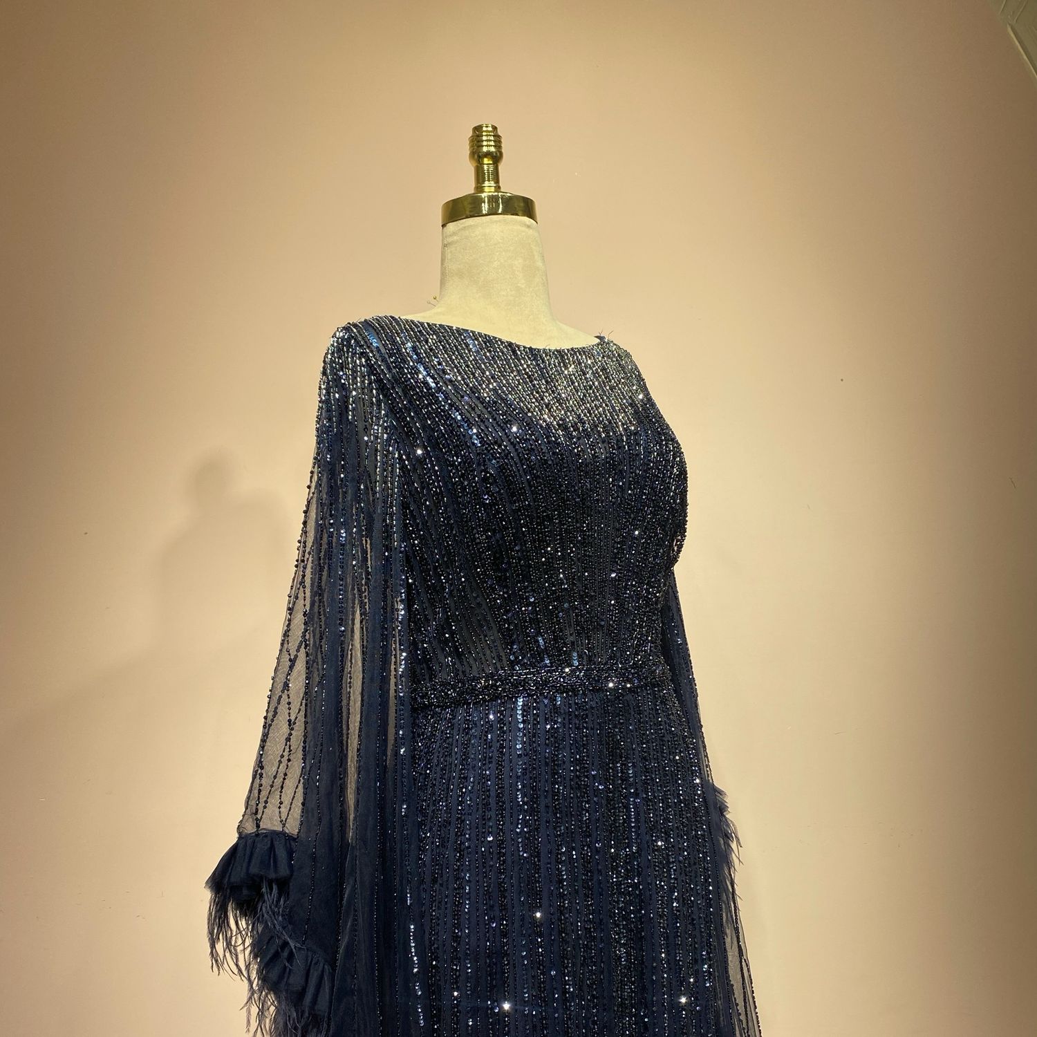 Vestido azul sirena talla 48/16