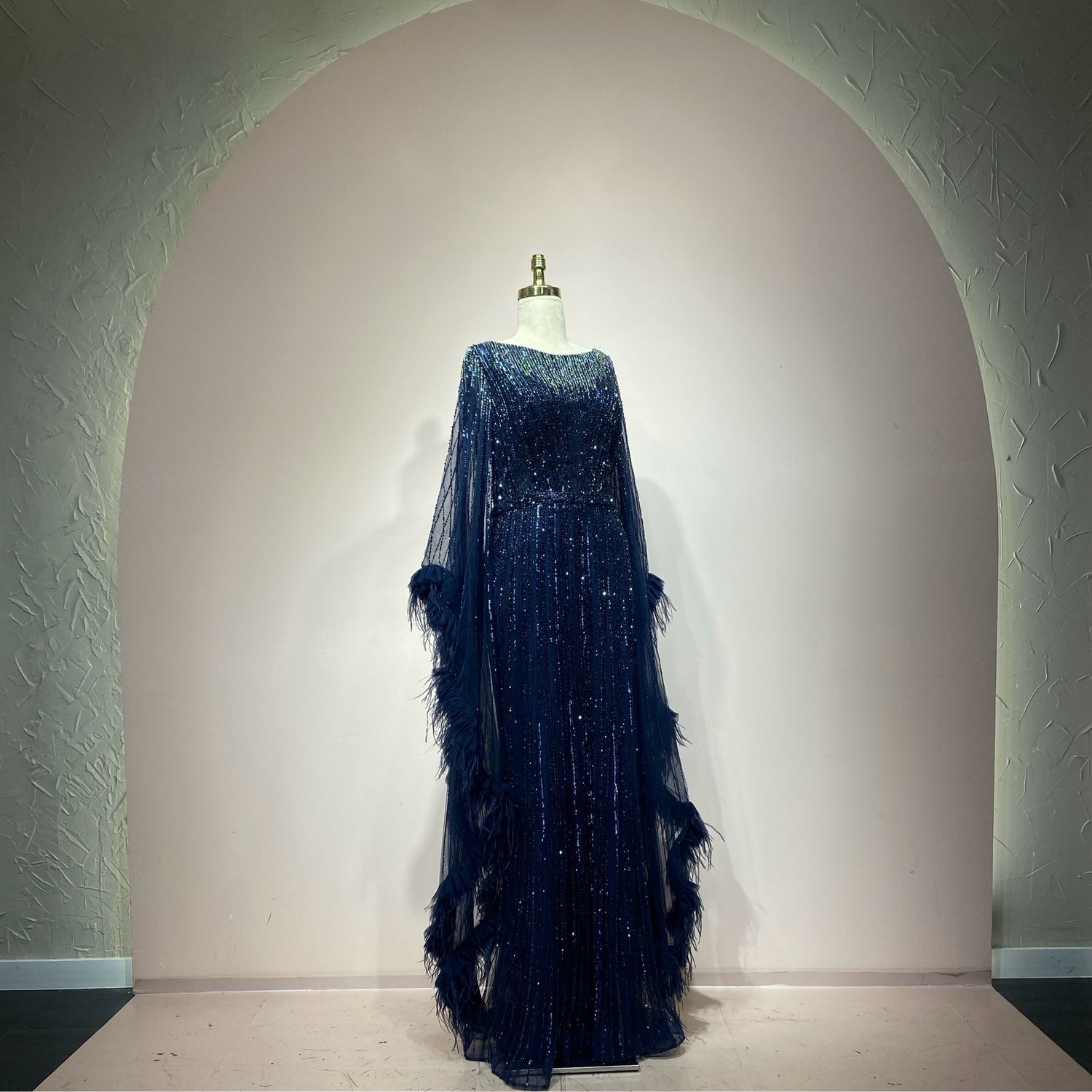 Vestido azul sirena talla 48/16
