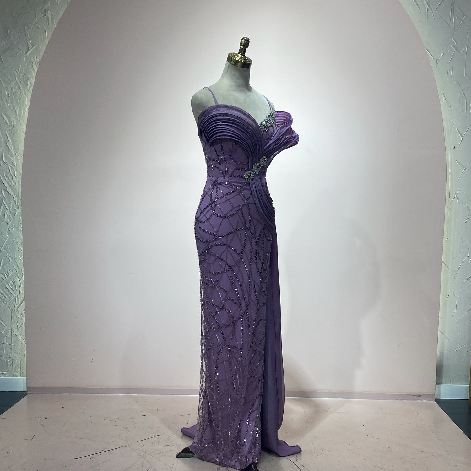 Vestido morado talla 42/10