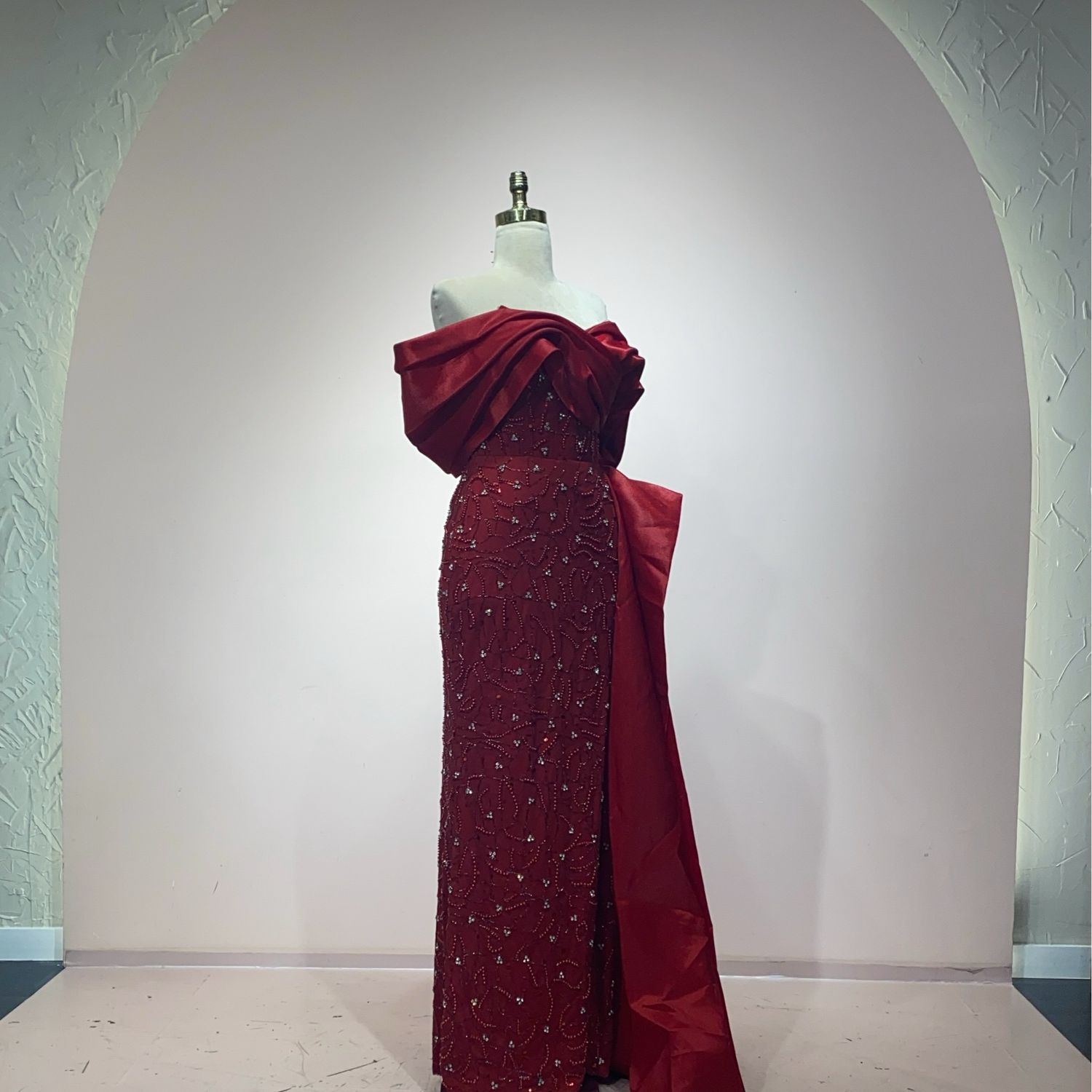 Vestido Largo,	Rojo	,Talla	38