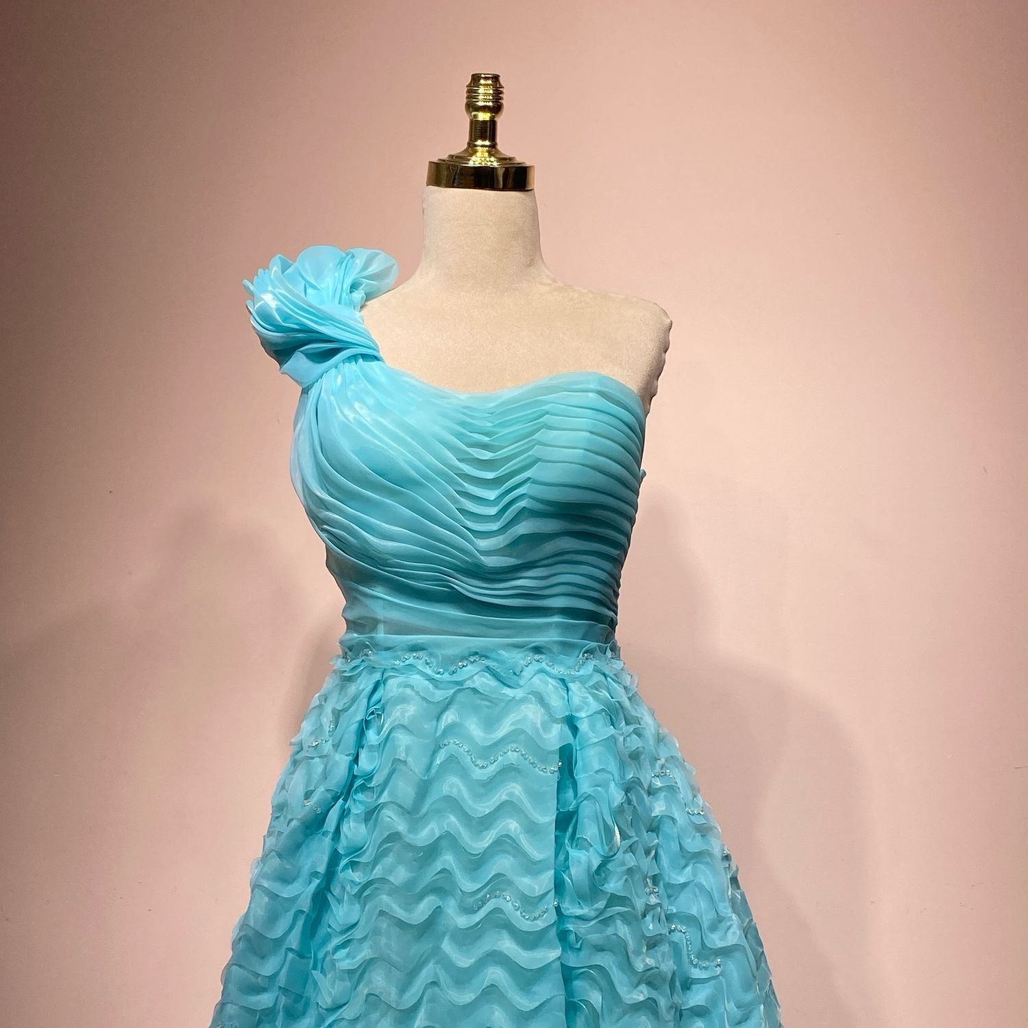 Vestido celeste corte a talla 42/10