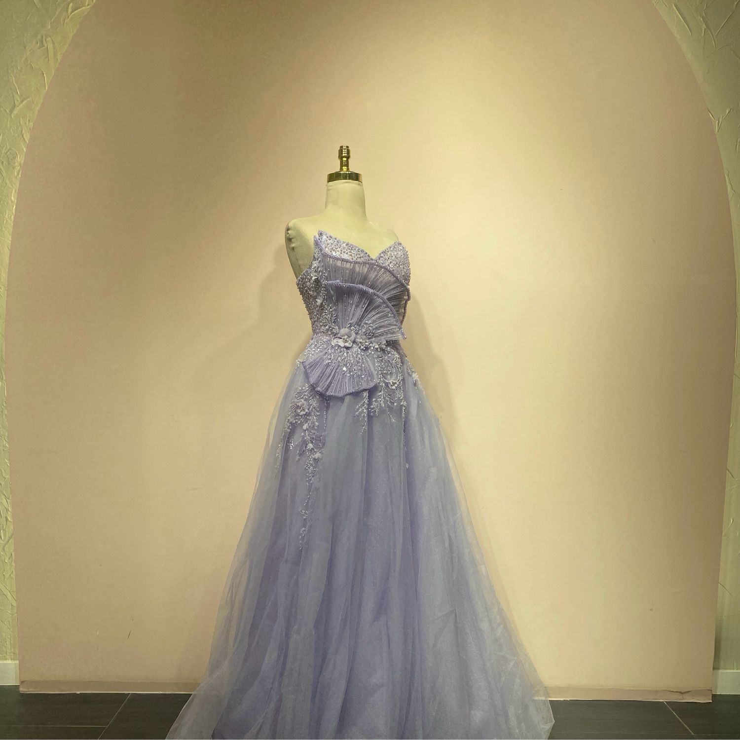 Vestido corte a lila talla 42/10