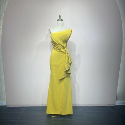 Vestido sirena amarillo mostaza talla 42/10