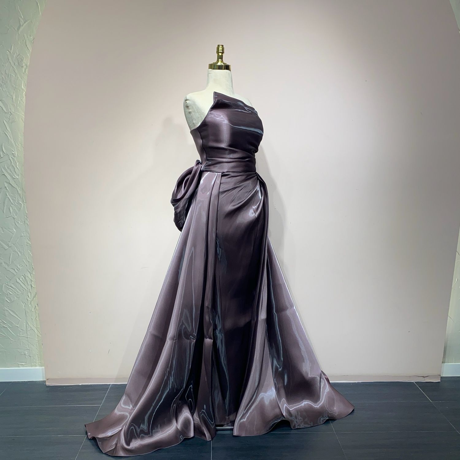 Vestido morado corte A de talla 44