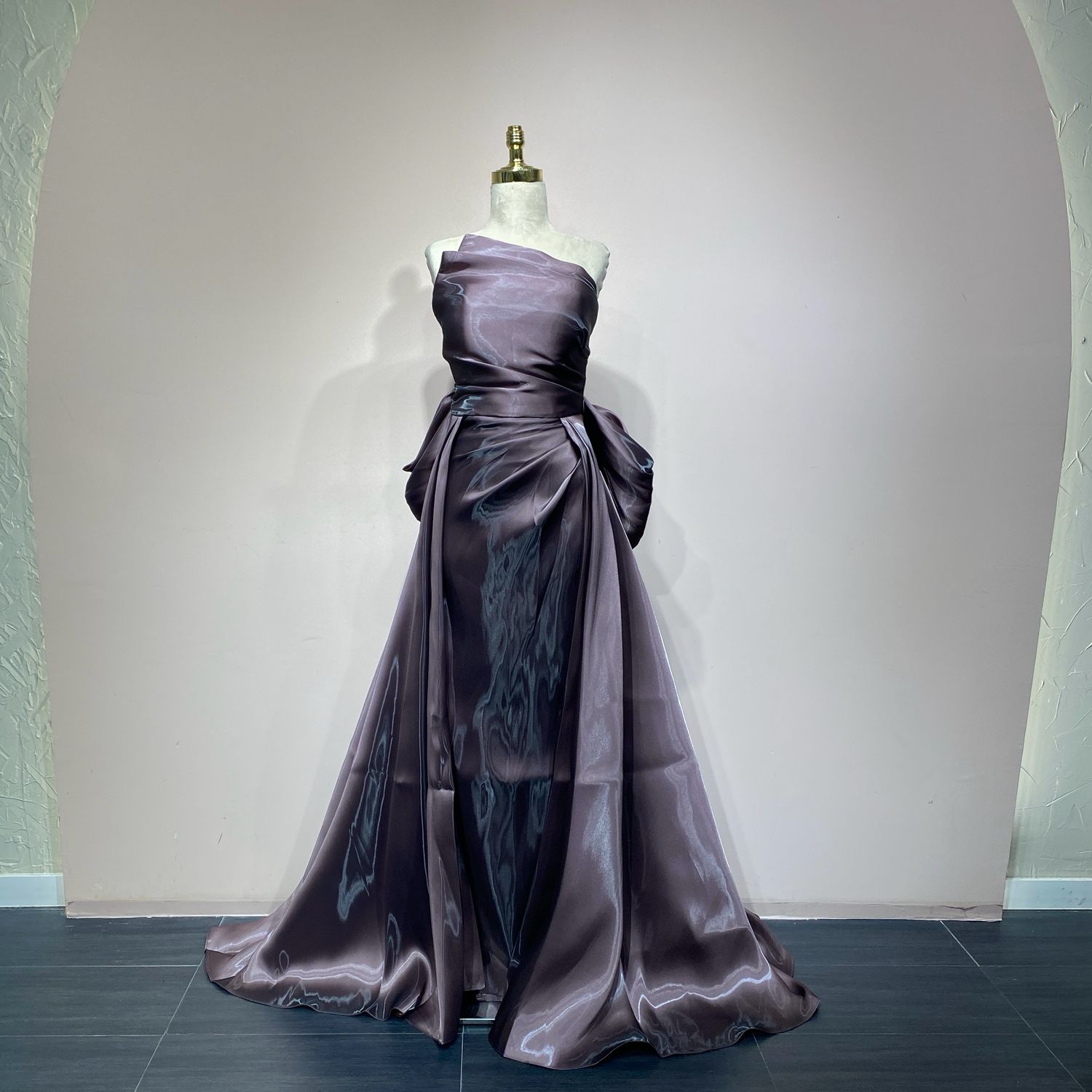 Vestido morado corte A de talla 44