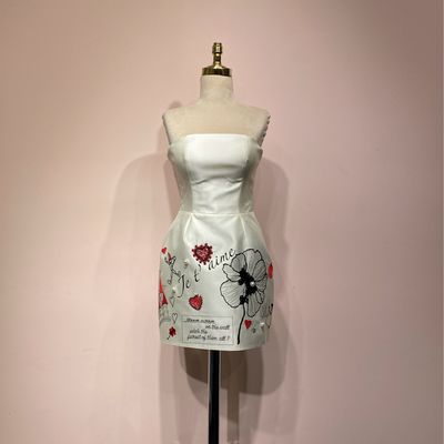 Vestido corto blanco talla 38/6