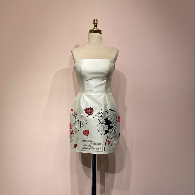 Vestido corto blanco talla 38/6