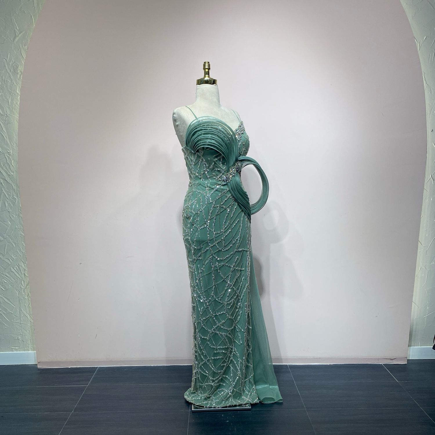 Vestido verde menta talla 40