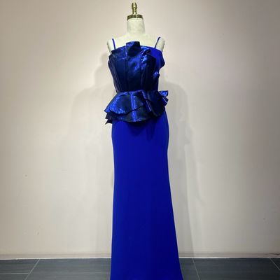 Vestido Largo Color Azul Royal Talla 42/10