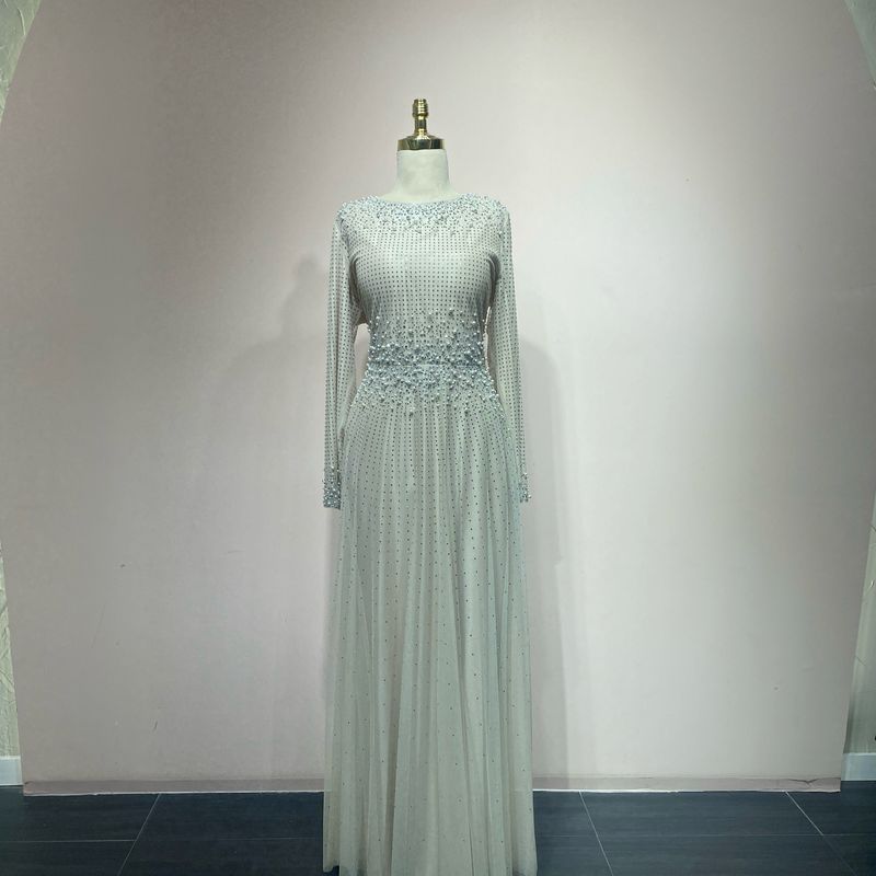 Vestido corte recto beige talla 44