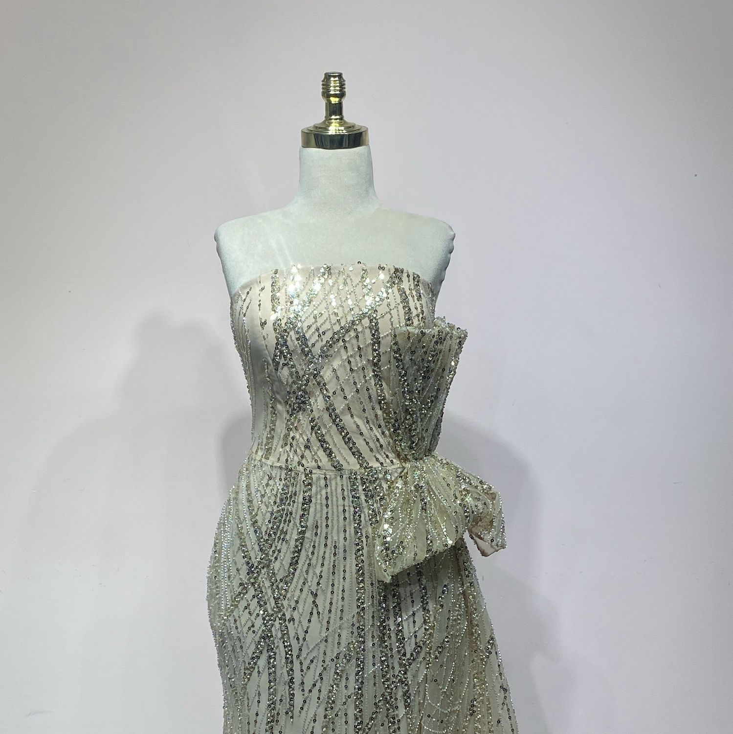 Vestido champagne talla 40/8