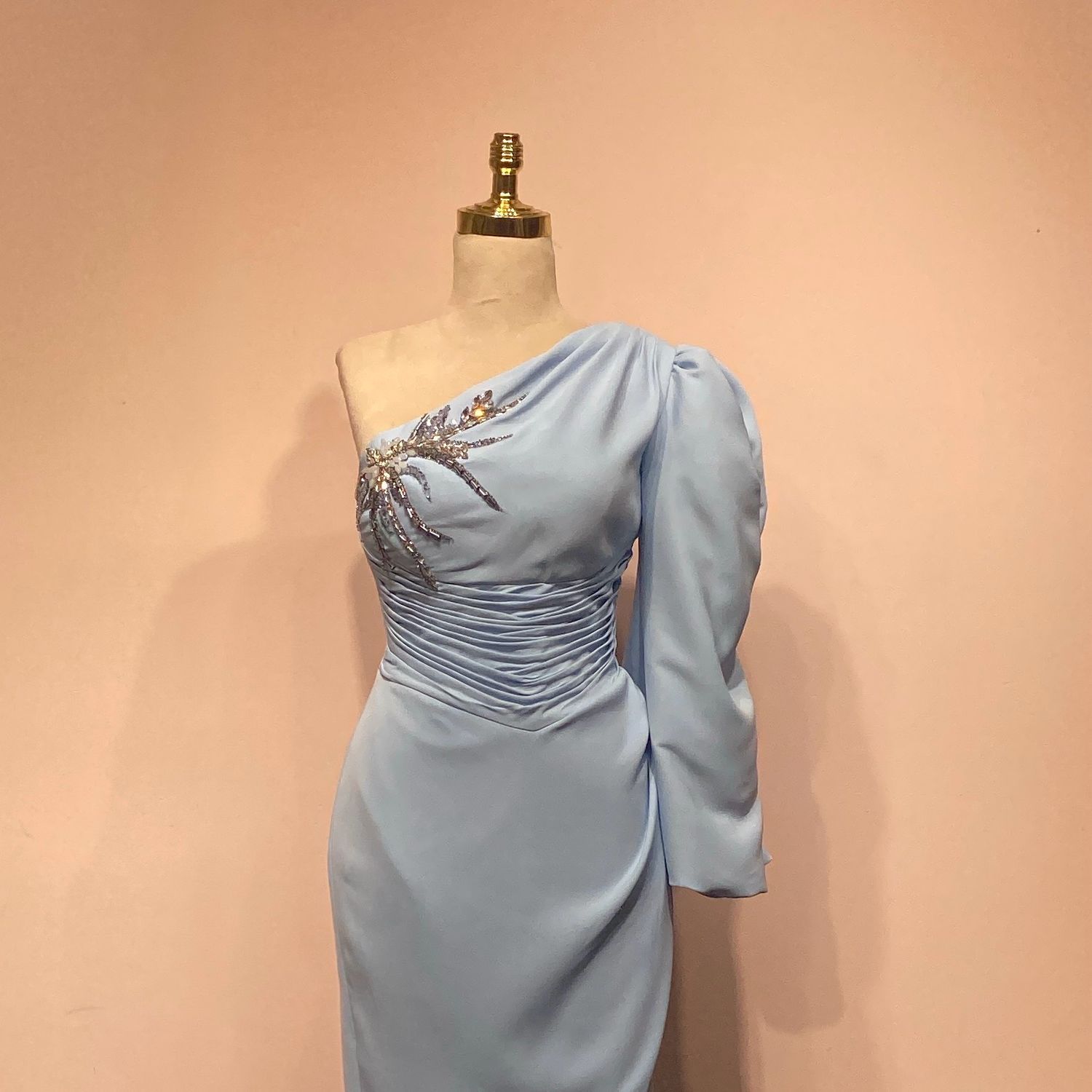 Vestido celeste sirena talla 42
