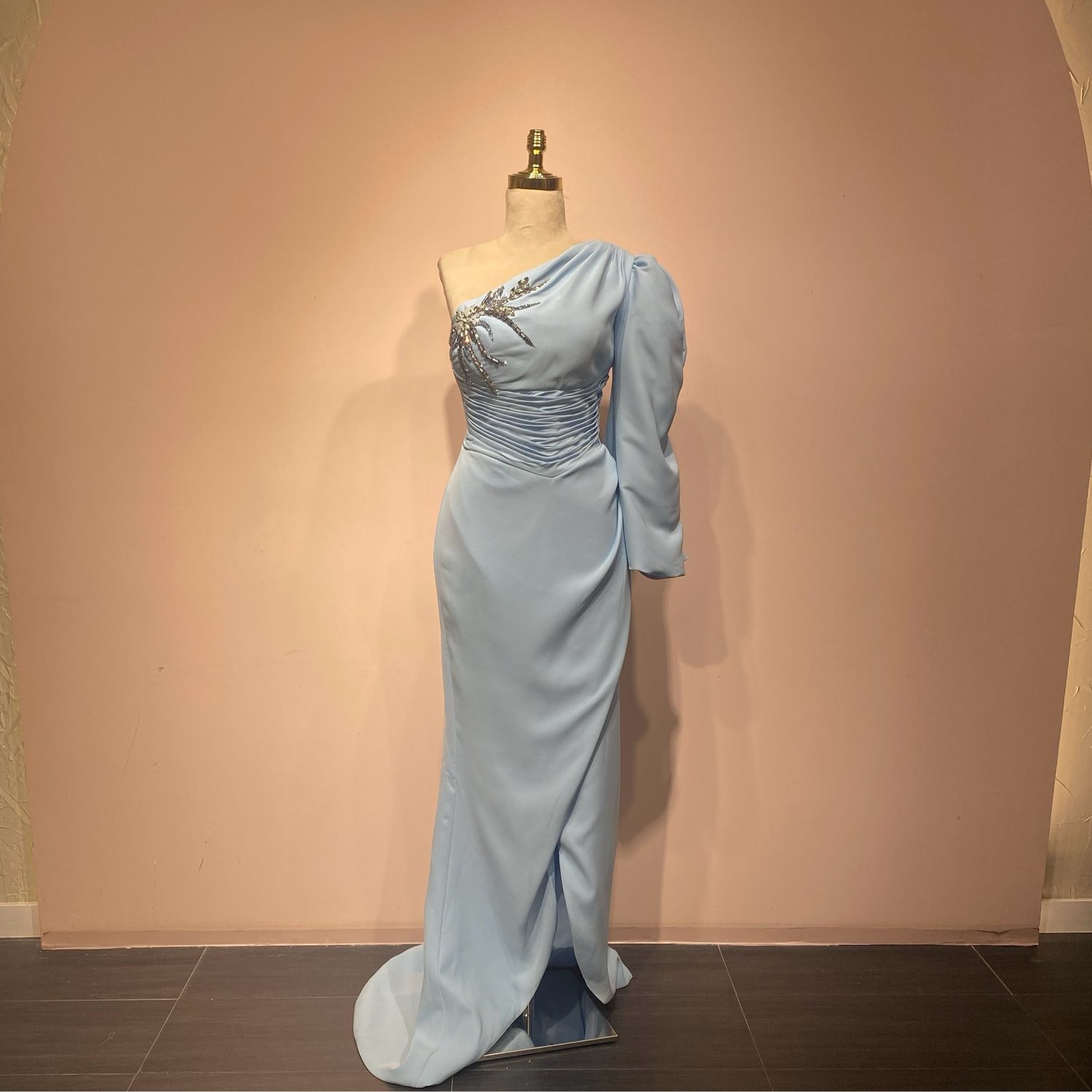 Vestido celeste sirena talla 42