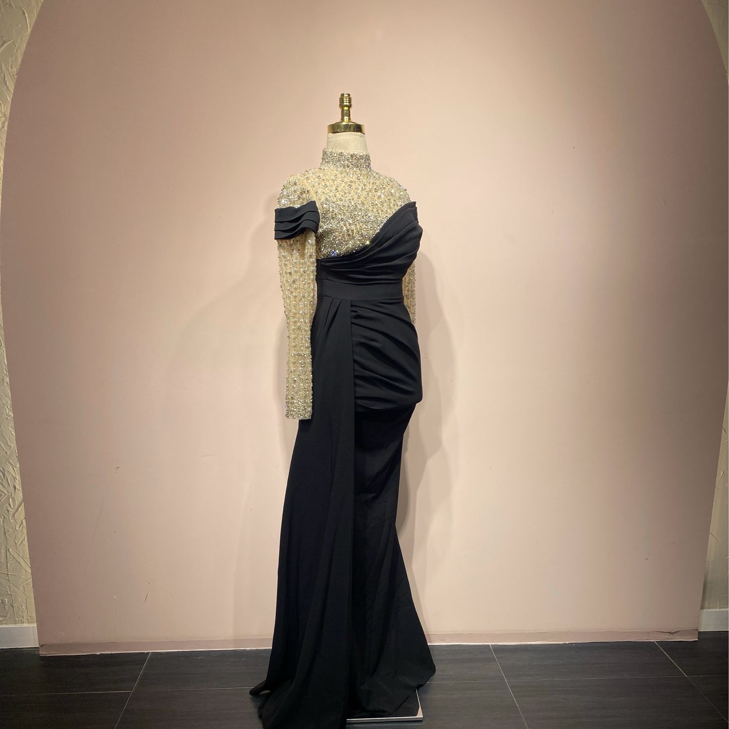 Vestido Largo Color Negro Talla 40/8 - 42/10