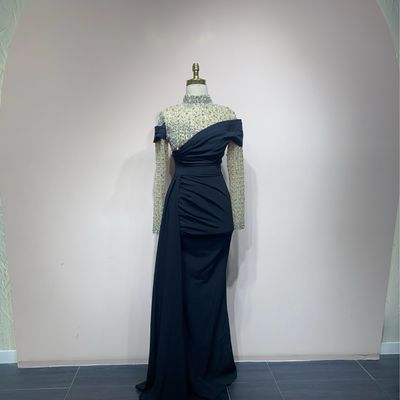 Vestido Largo Color Negro Talla 40/8 - 42/10