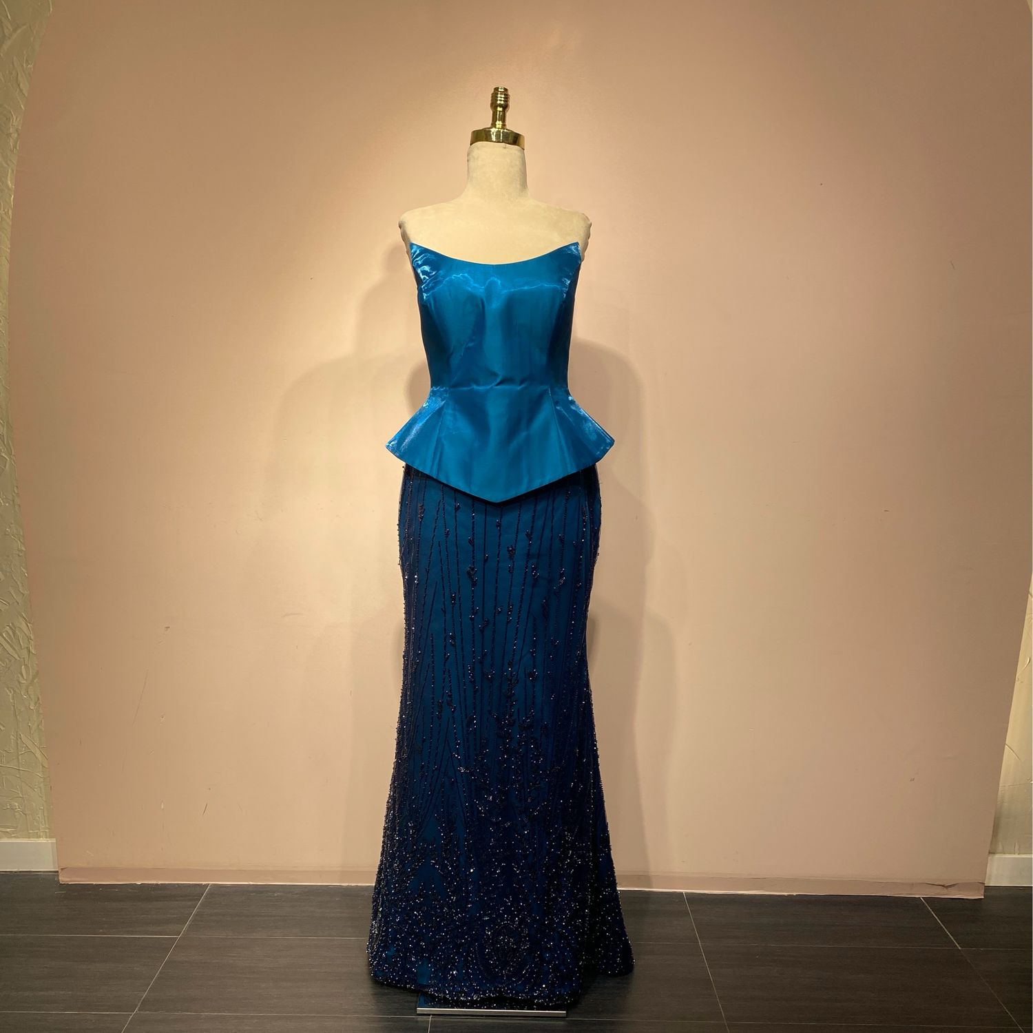 Vestido sirena aqua talla 44