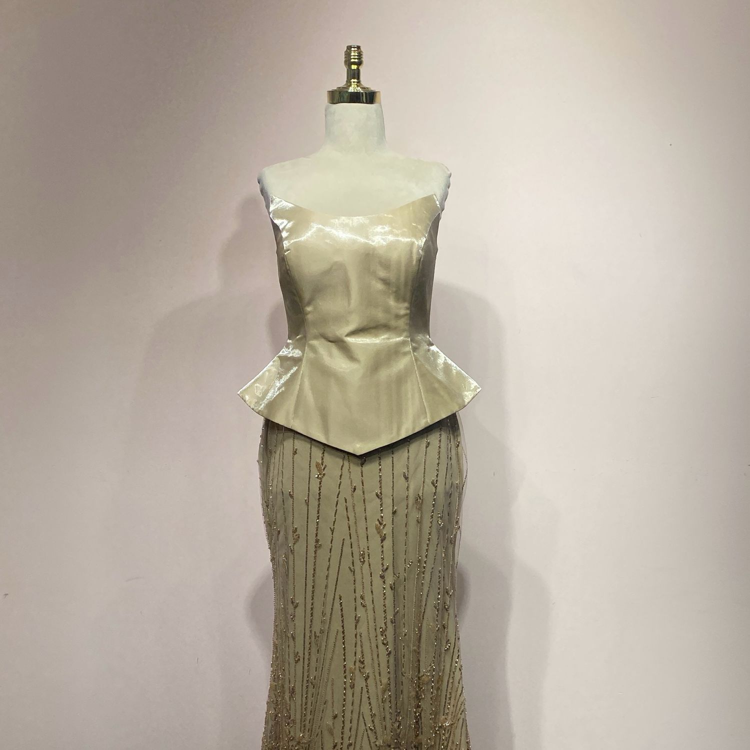 Vestido sirena Gold talla 42