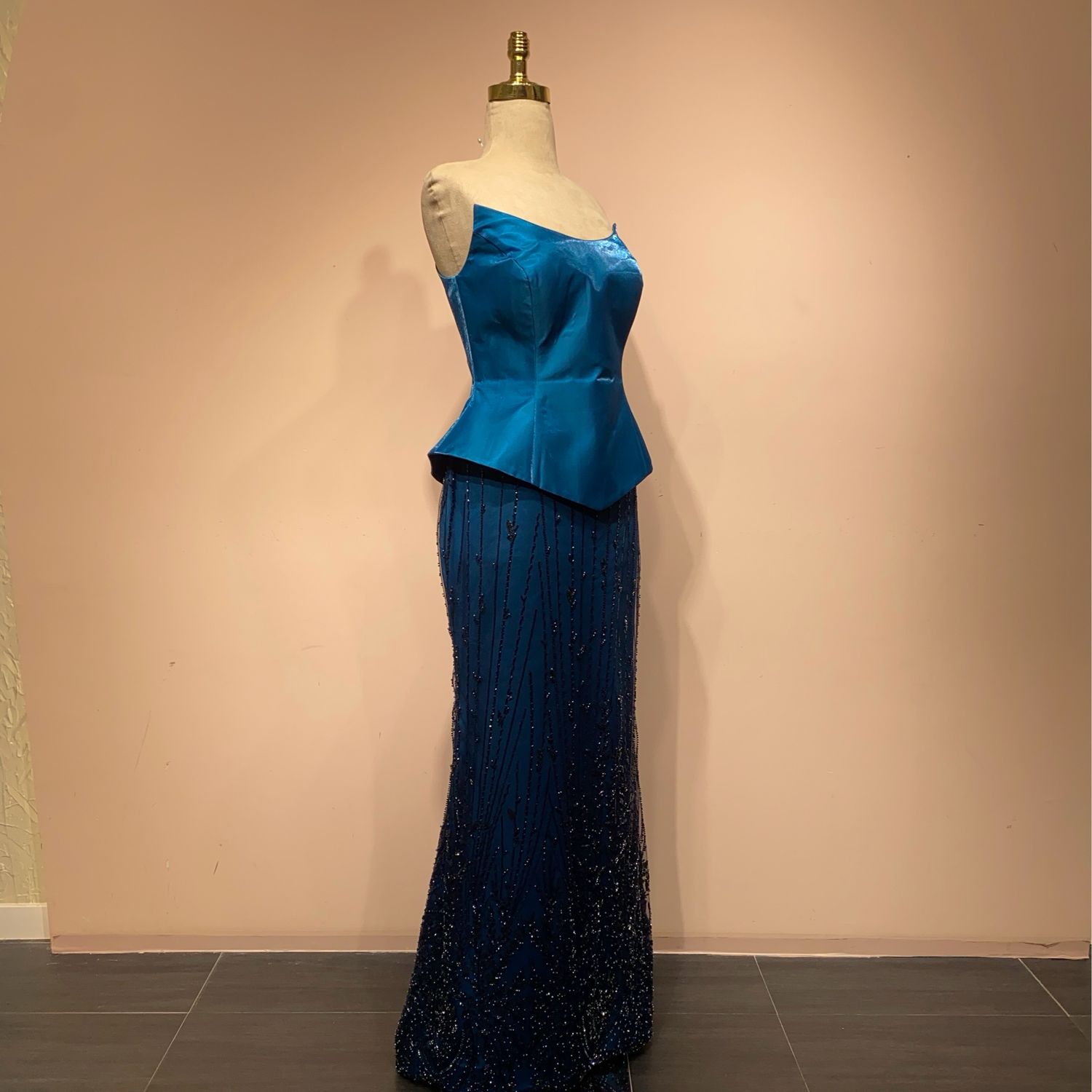 Vestido sirena aqua talla 44