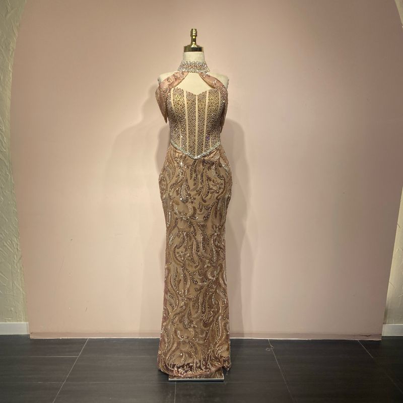 Vestido rose champagne talla 40