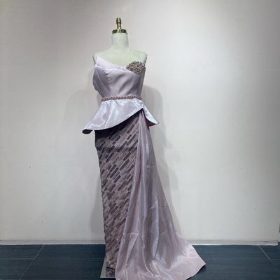 Vestido Largo Color Rosado Talla 38/6