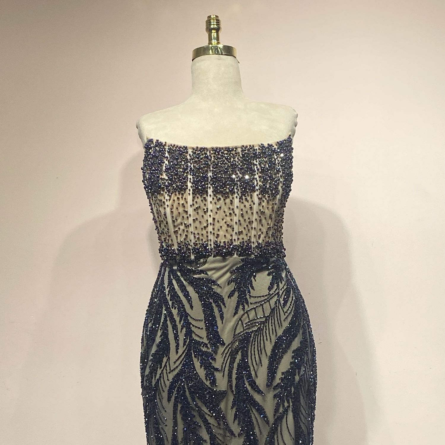 Vestido Largo Color Navy Talla 42/10 38/6