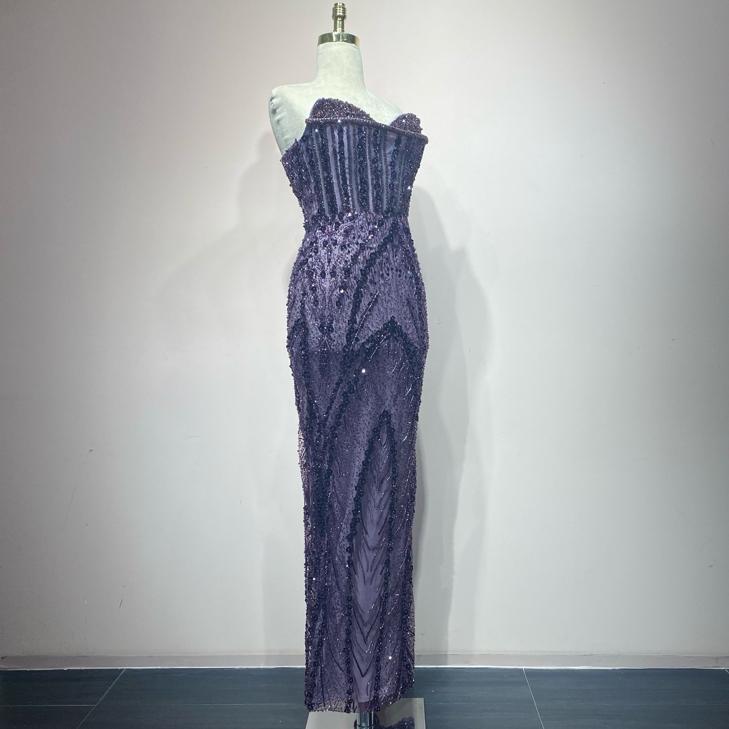 Vestido Largo Color Morado Talla 38/6 
