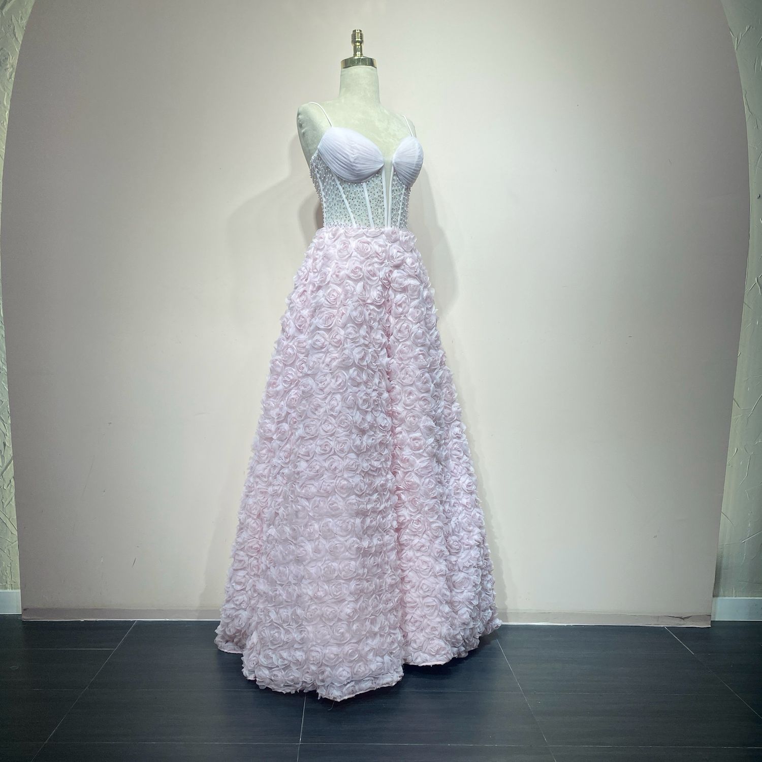 Vestido corte A Rosado talla 10