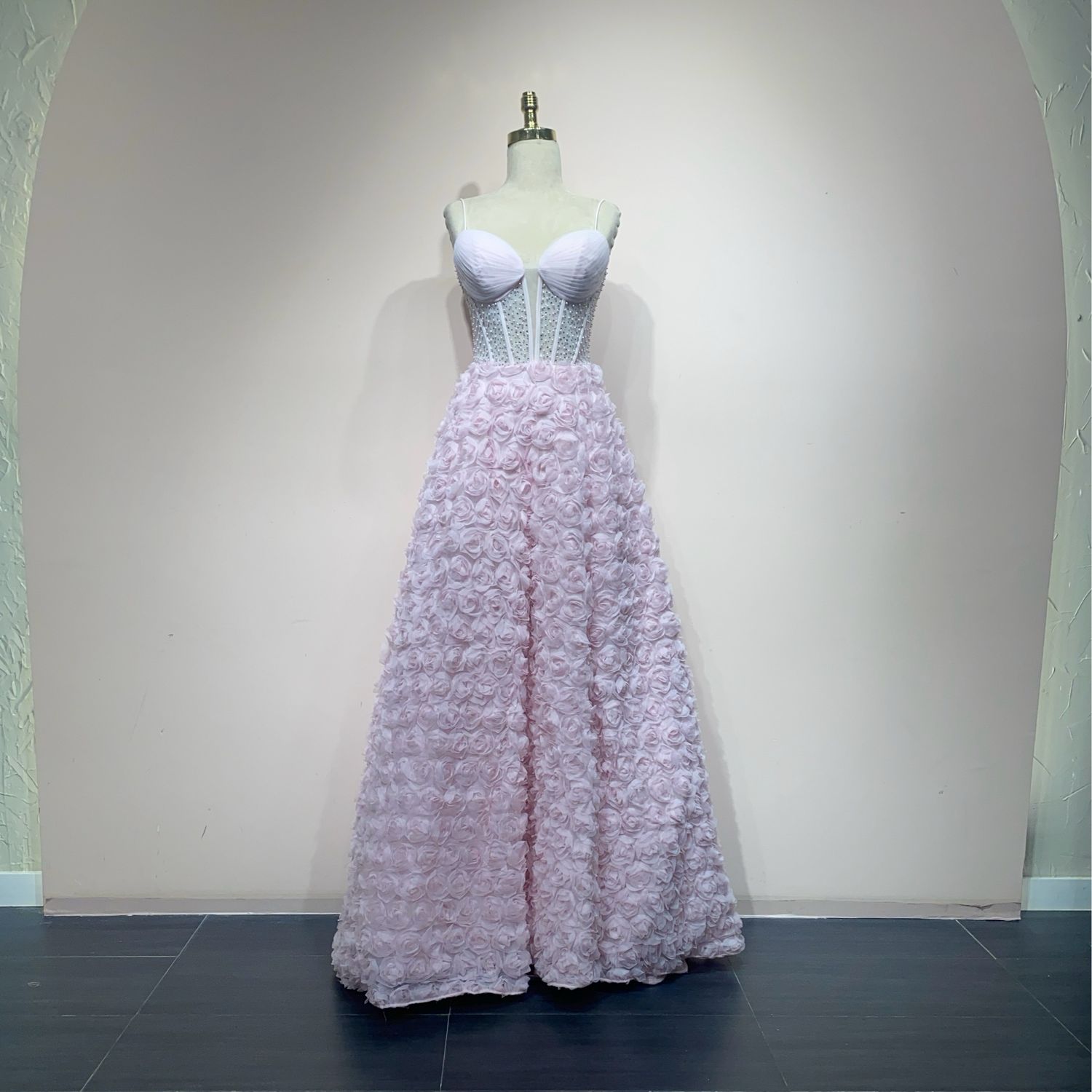 Vestido corte A Rosado talla 10
