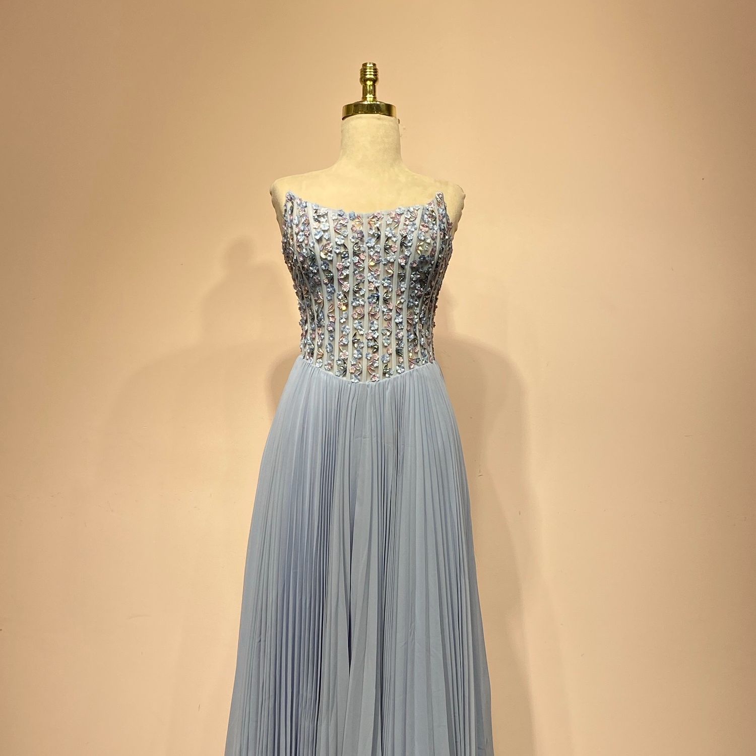 Vestido corte recto azul talla 8