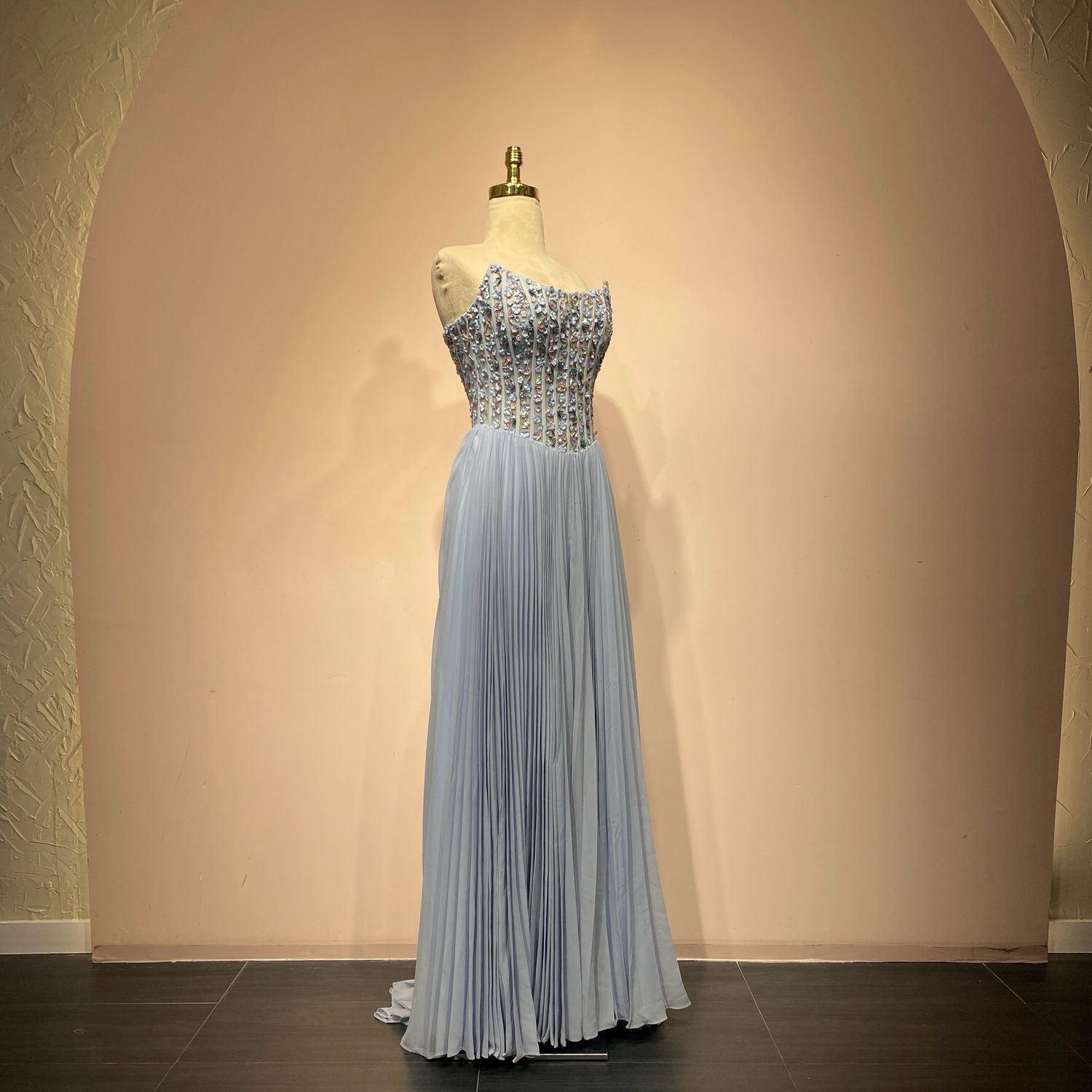 Vestido corte recto azul talla 8