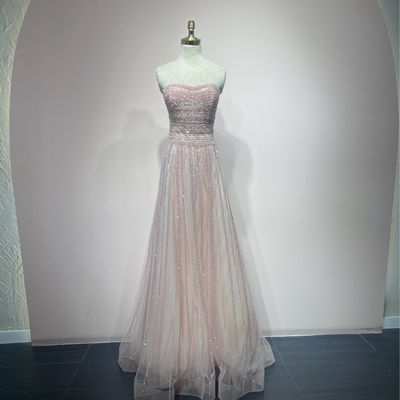 Vestido corte a rosado talla 12