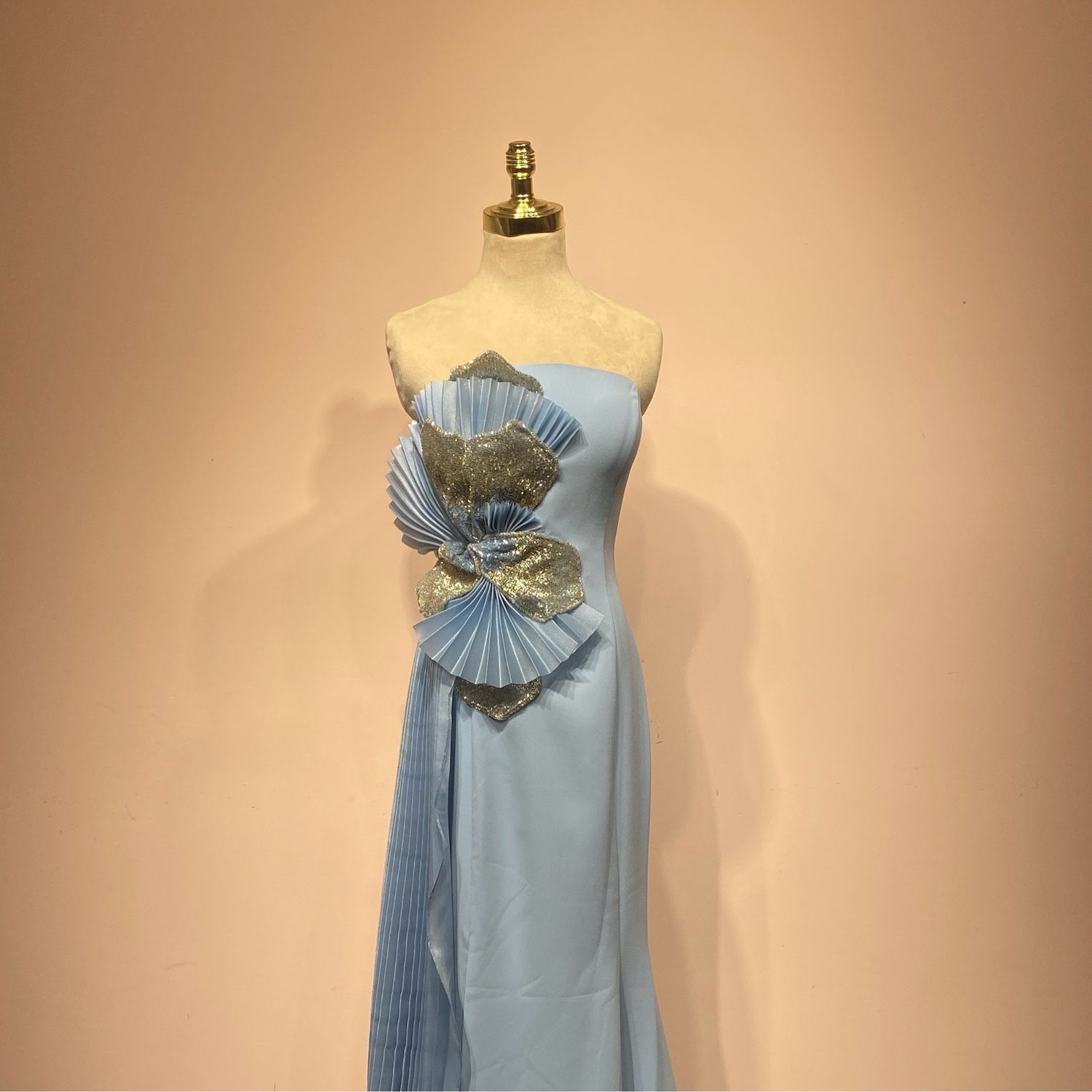 Vestido sirena celeste talla 38/40/42/44