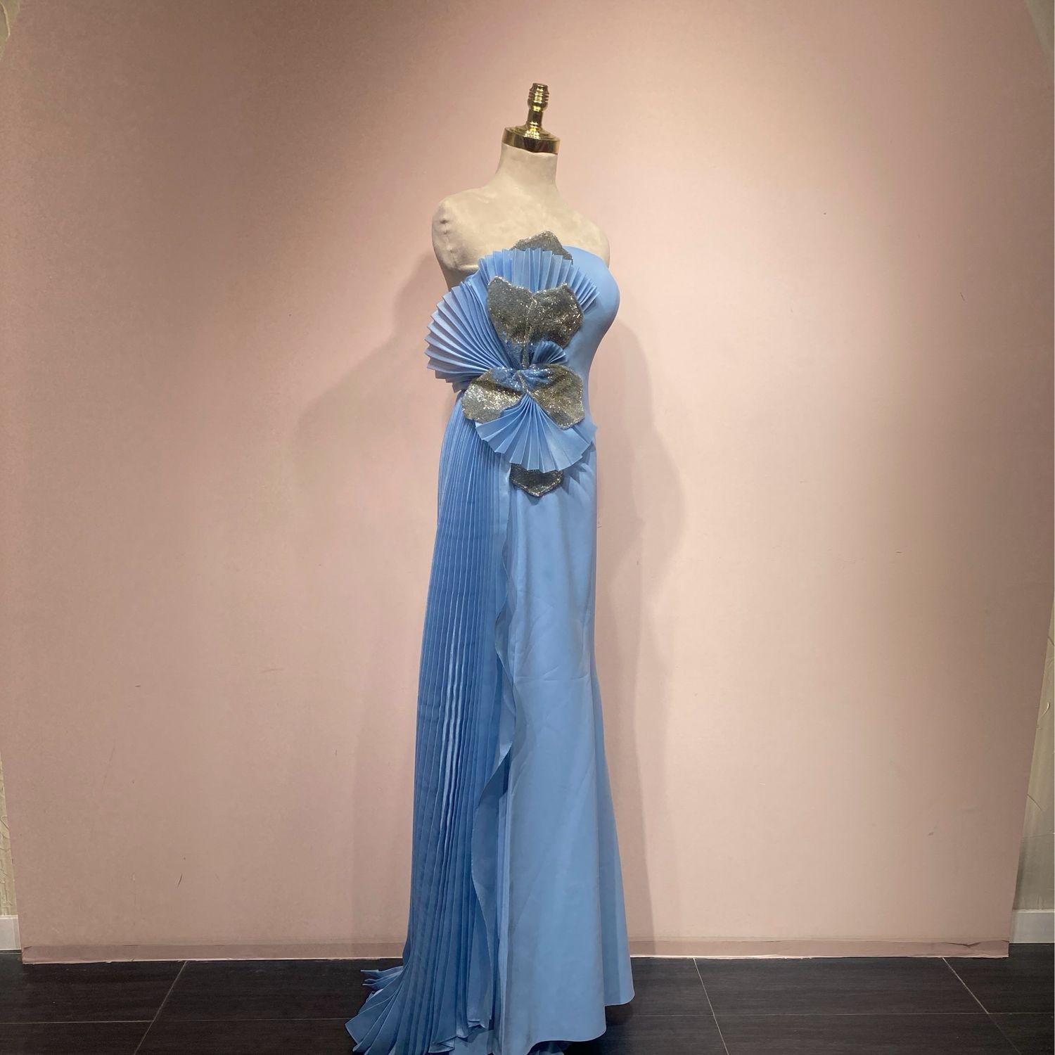 Vestido sirena celeste talla 38/40/42/44