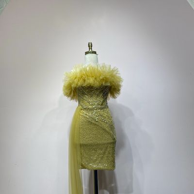 Vestido Largo Color Mostaza Talla 40/8